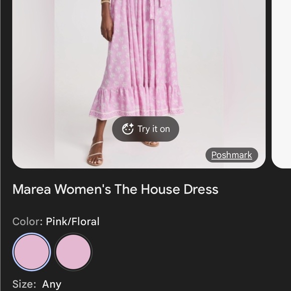 Marea Lavender and Green Floral house dress Long Sleeve - Picture 5 of 5